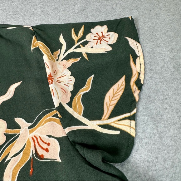 Maurices Dark Green Floral Blouse - Picture 2 of 4